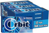 Orbit Peppermint Sugar Free Gum Individually Wrapped, Bulk Packs of Gum, 12 Packs of 14-Pi - Image 1