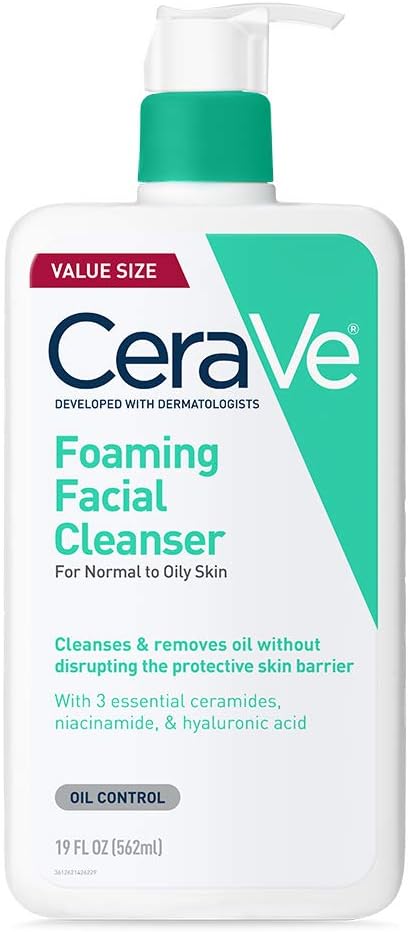 Cerave Foaming Facial Cleanser, Gentle Cleanser for Oily Skin, 19oz - Personal Care