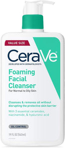 Cerave Foaming Facial Cleanser, Gentle Cleanser for Oily Skin, 19oz - Personal Care