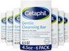 Cetaphil Gentle Cleansing Bar Soap, Sensitive & Dry Skin, 4.5oz, 6ct