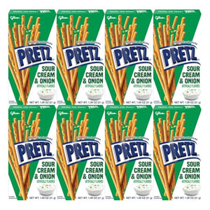 Baked Snack Sticks Sour Cream & Onion Flavor, Crunchy and Savory, Perfect for Kids and Adults, 1.09 oz Individual Packs, Convenient 8-Pack Snack Bundle