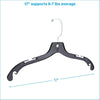 Sswbasics Black Plastic Dress Hangers 17 in, 20 Pack Hangers for Dresses | Slim black prof - Image 5