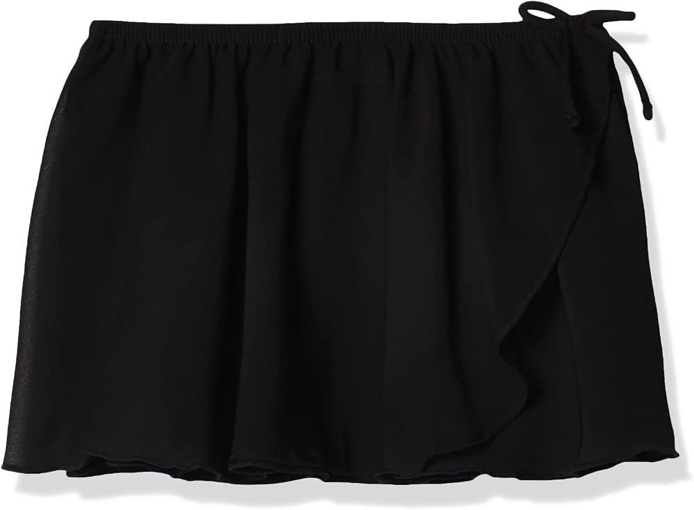 Jacques Moret Little Girls Dance Basic Wrap Skirt, Black, Small(6-7)