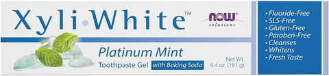 NOW Solutions, Xyliwhite™ Toothpaste Gel, Platinum Mint, 6.4 oz