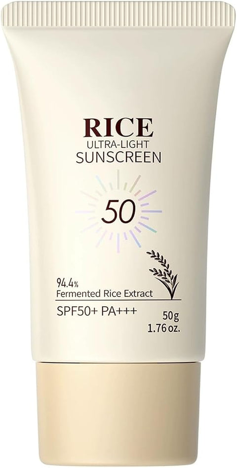 New Irven Rice Ultra-Light Sunscreen SPF 50 PA+++ – Fermented Rice Water + Niacinamide for Sensitive Skin – 1.76 oz - Personal Care