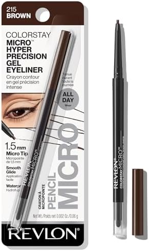 Revlon ColorStay Micro Hyper Precision Gel Eyeliner, 215 Brown, 0.002 oz - Personal Care