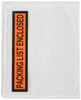 1000 pieces 4.5x5.5" Clear with "PACKING LIST ENCLOSED" printing pouch envelope bag for invoice packing slip - Personal Care