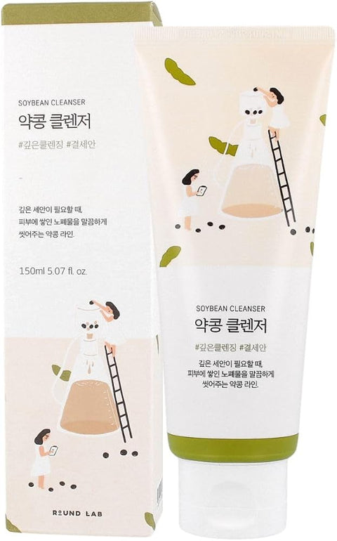 Round LAB Soybean Nourishing Cleanser | Scrub foam cleanser, Gentle exfoliation, Remove blackheads and excess sebum, a potent plant-derived ingredient (5.07fl.oz)