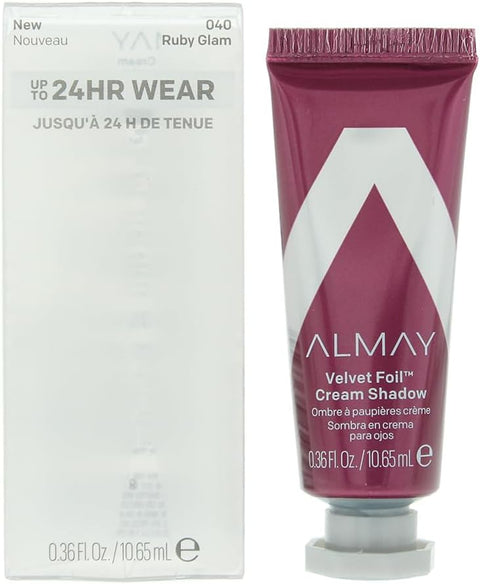 Almay Velvet Foil Cream Shadow, Ruby Glam, 0.36 fl. oz., metallic eyeshadow