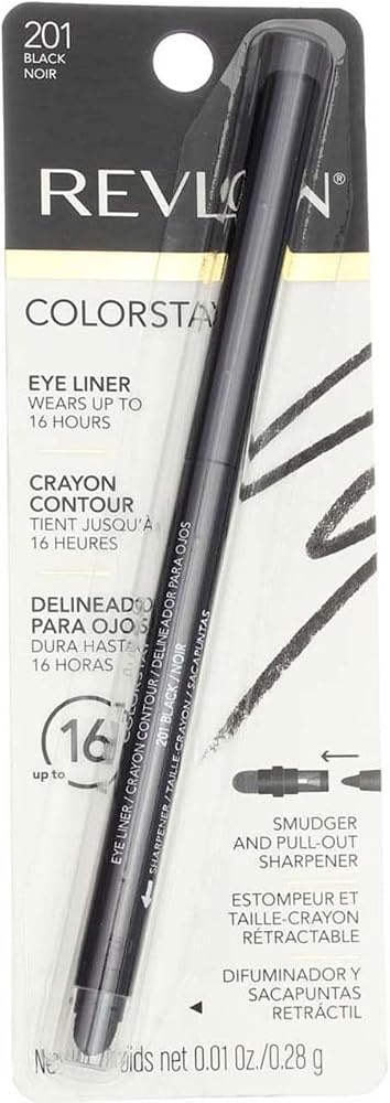 Revlon ColorStay Eyeliner Pencil, Black [201], 0.01 oz (Pack of 12)