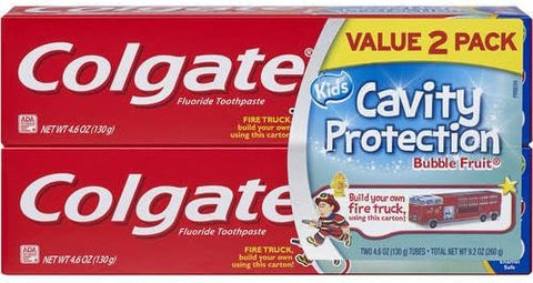 Colgate Kids Toothpaste Bubble Fruit - 4.6oz 2pk