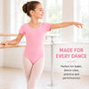 Moret Kids Girls' Ballet and Dance Short Sleeve Leotard - Classic Cotton Stretch Studio Pr - Image 3