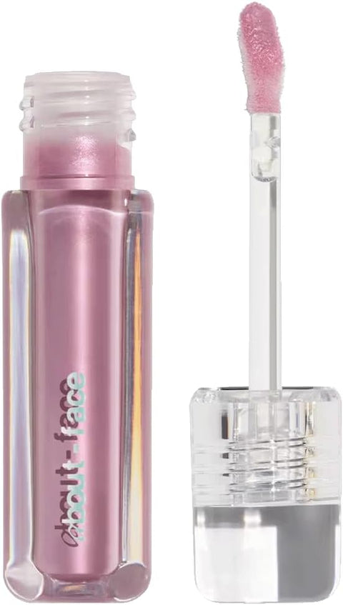 aboutface Light Lock Lip Gloss | High Shine Oil | Iced Lavender | 0.21oz | Lip Gloss Oil | Non Sticky High Shine | Coconut Oil, Peppermint & Lavender | Vegan Clean Beauty | Please Obey - Lipstick - Lip Makeup