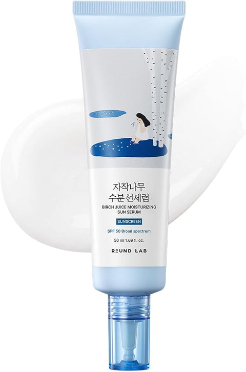 Round LAB Birch Juice Moisturizing Sun Serum SPF 50, 1.69 Fl Oz - Personal Care