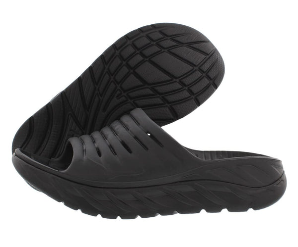 HOKA ONE ONE Ora Recovery Womens Sandals Size 6, Color: Black/Black