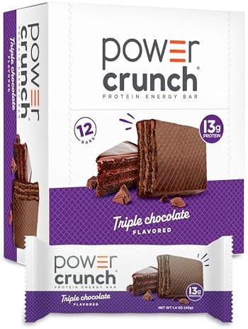 Power Crunch Triple Chocolate Protein Bars, 12 Ct, 1.4 oz Each