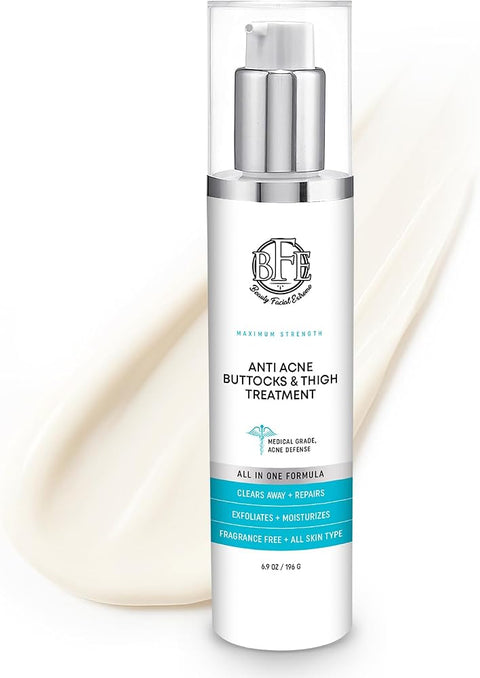 Butt Acne Treatment Cream – Clears Breakouts, Pimples, Dark Spots & Ingrown Hairs on Buttocks & Thighs – Smooths Rough Skin & Prevents Future Breakouts