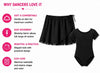 Moret Kids Girls' Ballet and Dance 2-Pack Dance Outfit Set - Black Chiffon Wrap Skirt & Sh - Image 5