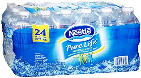 Pure Life Purified Water, 16.9 Fl oz. Plastic Bottled Water, 24/Carton (110109)