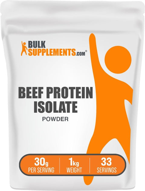 BulkSupplements.com Beef Protein Isolate Powder - 1kg (Pack of 1)