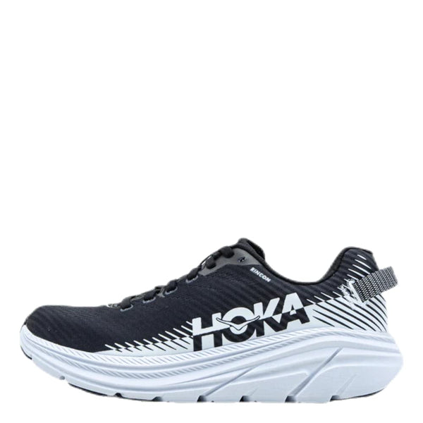 HOKA ONE ONE | Women's, Rincon 3 Road Running Sneakers (Black/White, 11) (B)