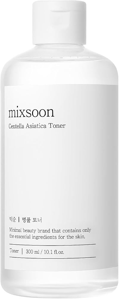 Mixsoon Centella Asiatica Toner-Soothing and Hydrating Facial Toner, CICA Extract, Gentle Formula for Sensitive, Balanced Skin 300ml / 10.14 fl.oz. Korean Glass Skin Care