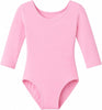 Moret Kids Girls' Ballet and Dance 3/4 Sleeve Leotard - Classic Cotton Stretch Studio Prac - Image 1