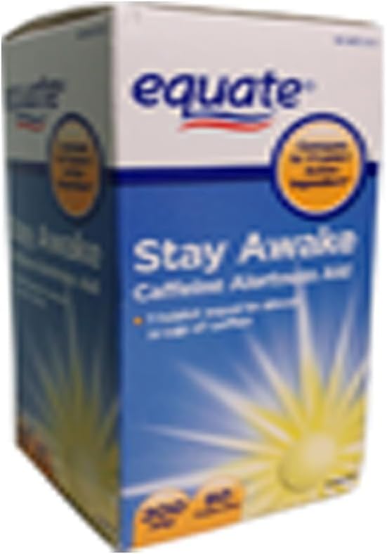 Healthy Surplus Equate Stay Awake - 200 mg Caffeine - 80 Tablets and Vital Volumes Vitamins A to Zinc Tips Card - Bundle