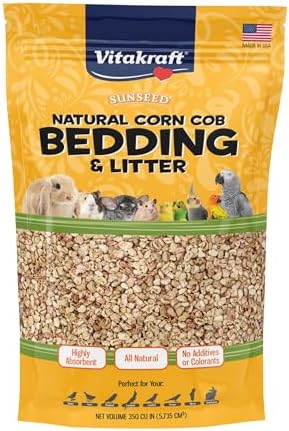 VitaKraft Sunseed Natural Corn Cob Bedding and Litter for Bird 350 cu in