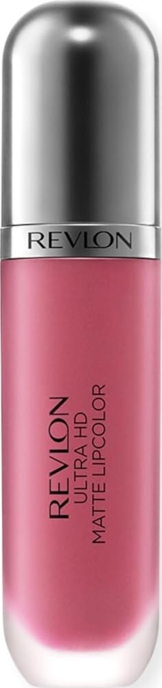 Revlon Ultra HD Matte Lipcolor, Velvety Lightweight Matte Liquid Lipstick in Pink, Devotion (600), 0.2 oz