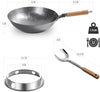 Carbon Steel Wok Pan, Stir Fry Pans, 13 Inch Wok Pan with Support Ring and Spatula, Nonsti - Image 2