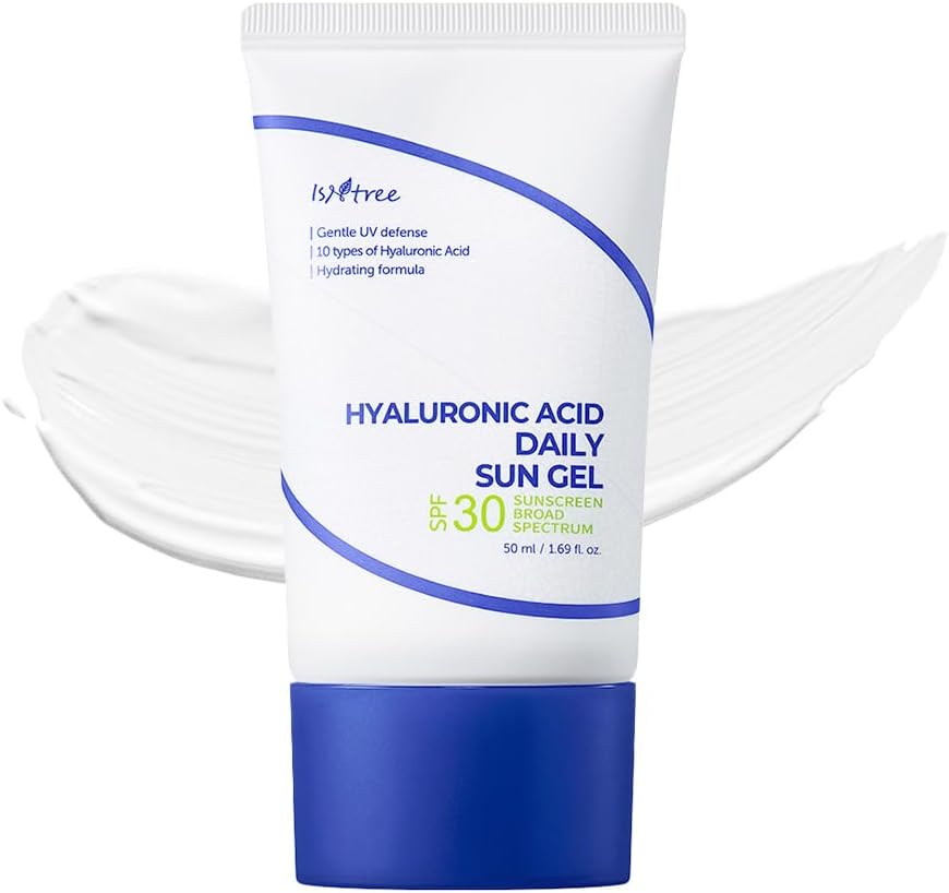 Isntree Hyaluronic Acid Daily Sun Gel SPF 30 | Korean Face Sunscreen with Hyaluronic Acid | Lightweight, Moisturizing Daily Sunscreen, No White Cast, 1.69 fl oz