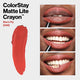 REVLON ColorStay Matte Lite Crayon Lipstick with Built-in Sharpener, Smudge-proof, Water-Resistant Non-Drying Lipcolor, 008 She's Fly, 0.049 oz