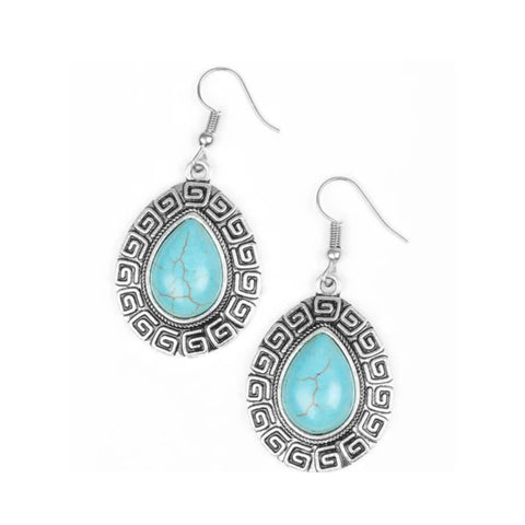 Turquoise Jewelry Tribal Tango Drop Dangle Earrings for Women Vintage Bohemian Western Style Fashion Accessories Lightweight Statement Jewelry for Gifts, Festivals, Daily Wear