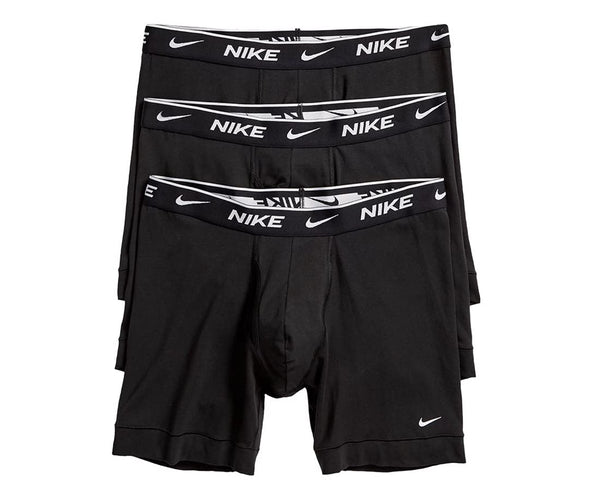 Nike Mens 3PK Dri-Fit Boxer Briefs Black L