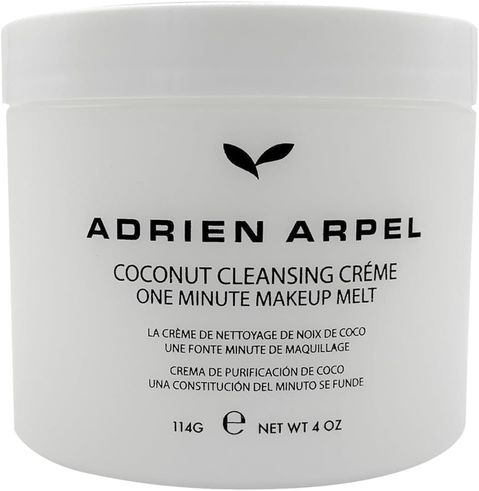 Coconut Cleansing Crème, Facial Cleanser & Makeup Remover, Balm Hydrates & Softens Sensitive, Dry & Mature Skin, 4 oz - Personal Care