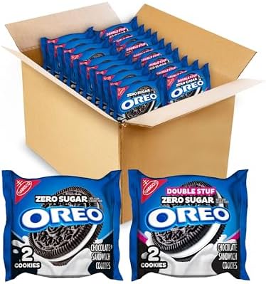 OREO Zero Sugar Chocolate Sandwich Cookies Variety Pack, 20 Snack Packs
