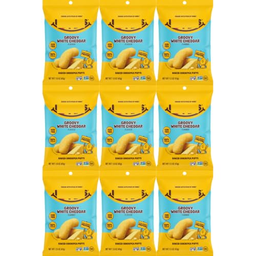 Chickpea Puffs Groovy White Cheddar, 1.5 oz, 9 Pack - Personal Care