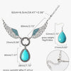 BIG TOP DEALS USA Turquoise Jewelry Wings Teardrop Pendant Vintage Necklace and Earring Se - Image 5