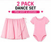Moret Kids Girls' Ballet and Dance 2-Pack Dance Outfit Set - Pink Chiffon Wrap Skirt & Sho - Image 5