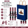 3-Piece Matte Lip Crayon Revlon Gift Set - 008 She's Fly Mauve Rose Shade, Long Lasting Ve - Image 4