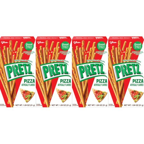 Baked Snack Sticks Pizza Flavor 1.9 Oz Crunchy Pretzel Sticks Oven Baked Savory Snack Packs Individually Wrapped - Personal Care