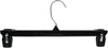 Big TOP DEALS USA Pants Hangers, Recycled Plastic with Ridged Clips, Black, 14-Inch - Pers - Image 1