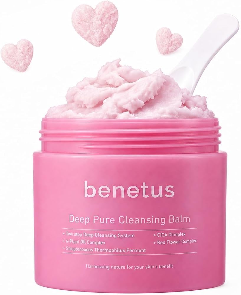 Deep Pure Cleansing Balm, Makeup Remover Balm for Makeup, Waterproof Mascara & Sunscreen, Soothing CICA, Green Tea & Argan Oil, Vitamin E, Hydrated Glow, Non-Stripping, Pore Zero, 3.5 fl oz