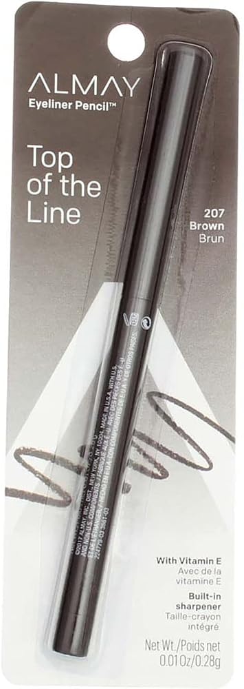 ALMAY Eyeliner Pencil, Brown [207], 0.01 oz ( Pack of 5)