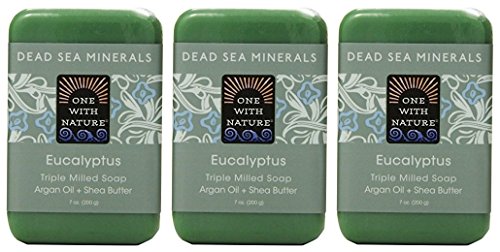 One With Nature Eucalyptus Soap With Dead Sea Minerals, Argan Oil, Shea And Eucalyptus Essential Oil, 7 Oz. Each - Personal Care