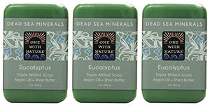 One With Nature Eucalyptus Soap With Dead Sea Minerals, Argan Oil, Shea And Eucalyptus Essential Oil, 7 Oz. Each - Personal Care