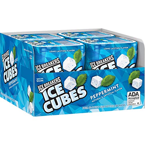 Ice Breakers Ice Cubes Gum, Peppermint (4 Count, 40 pc. ea.) (3 Pack)