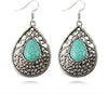 Turquoise Jewelry Teardrop Drop Dangle Earrings for Women – Vintage Boho Western Style Statement Jewelry, Lightweight Fashion Accessories for Casual & Formal Wear
