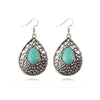Turquoise Jewelry Teardrop Drop Dangle Earrings